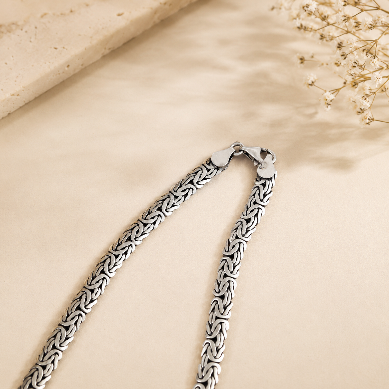 Sterling Byzantine Silver Chain For Him