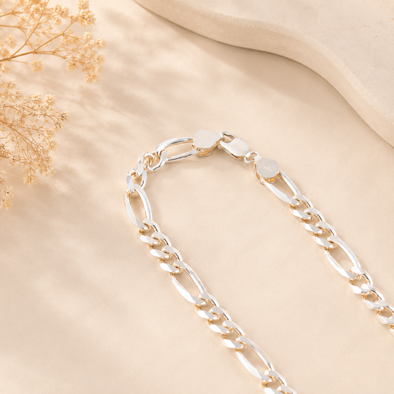 Classic Alternating Silver Chain For Him
