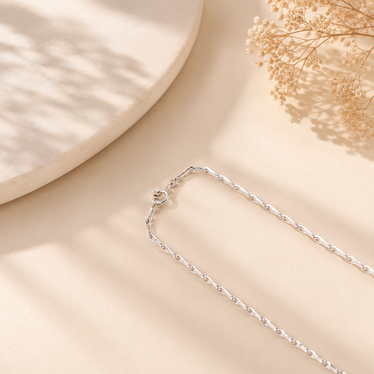 Silken Loop Silver Chain For Him