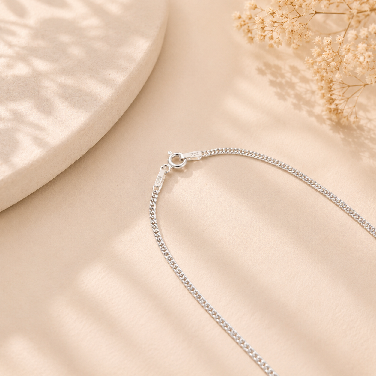 Moonlit Grace Silver Chain For Him
