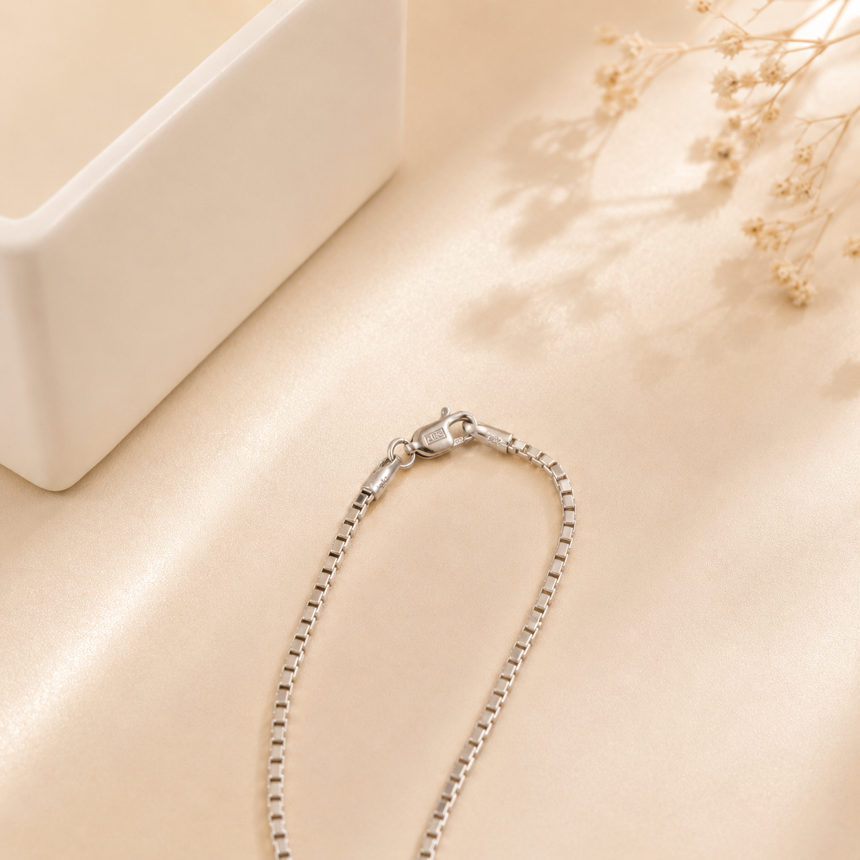 Elite Box Silver Chain For Him
