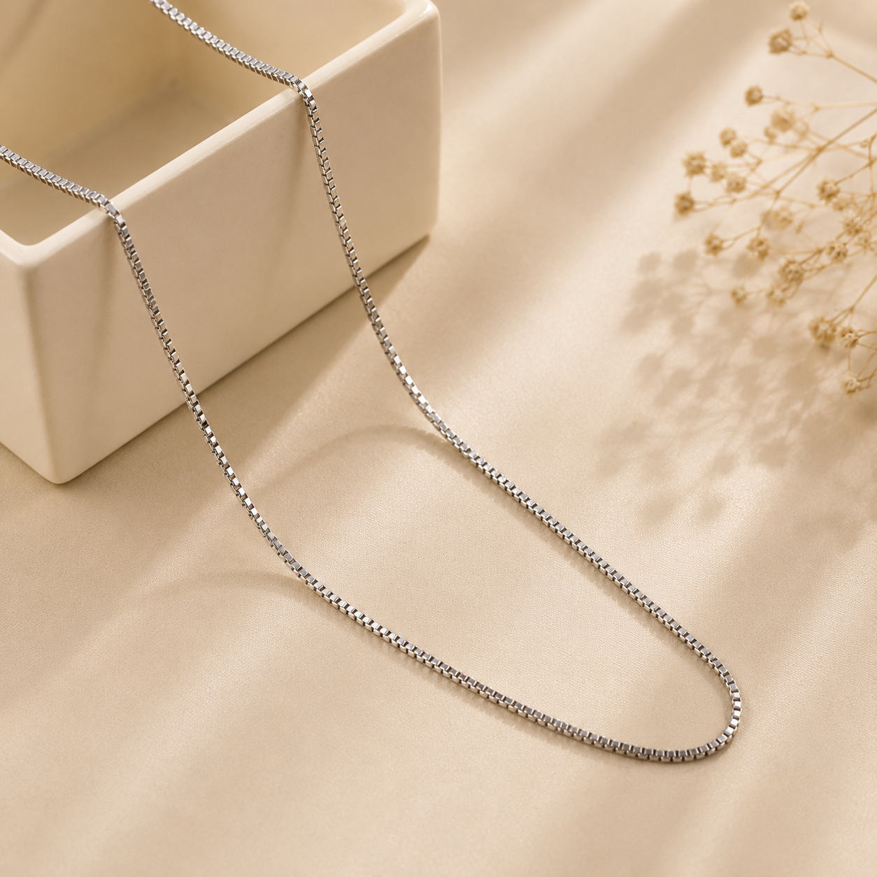 Premium Box Silver Chain For Him