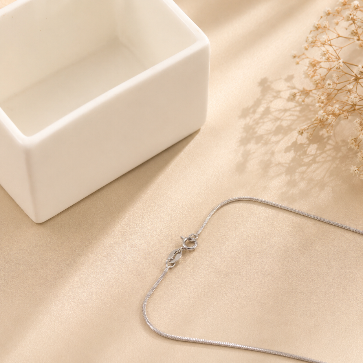Graceful Snake Silver Chain For Him
