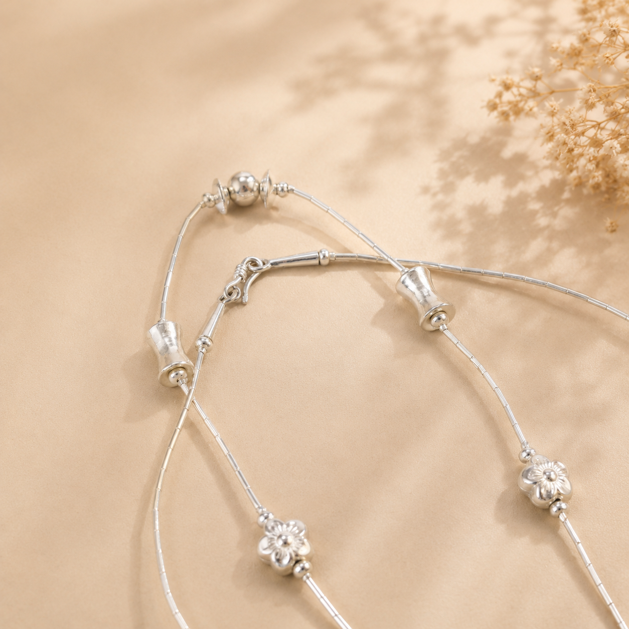Prisha Fusion Silver Necklace