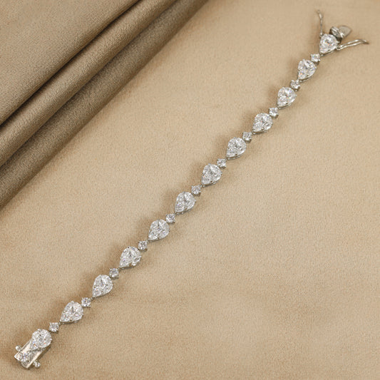 Jagrati Pleasing Swarovski Zirconia Silver Bracelet