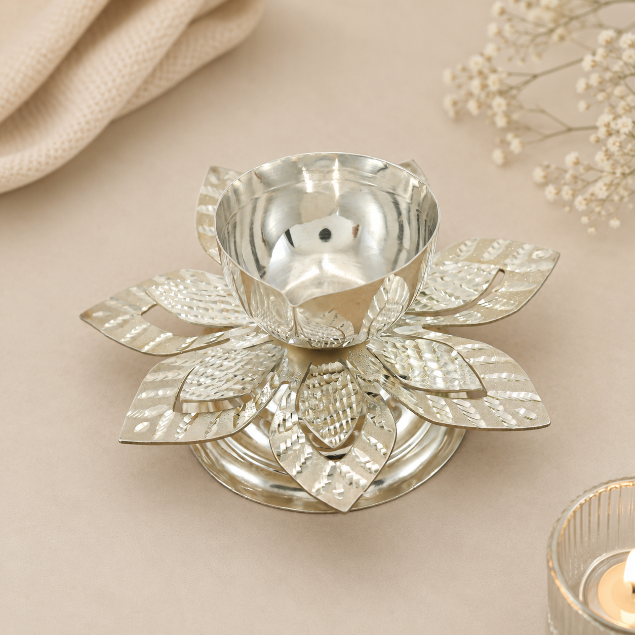 Precious Silver Diya