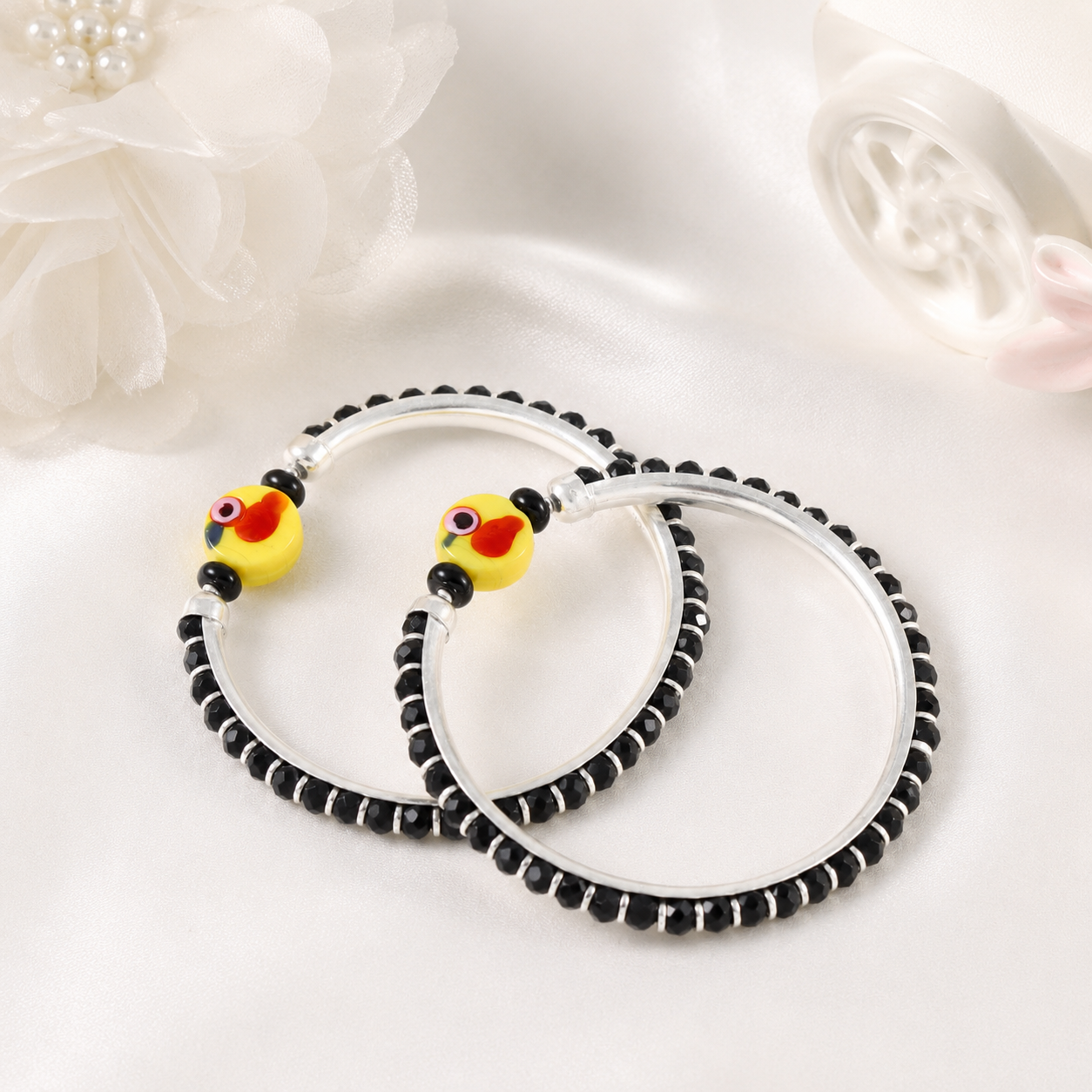 Amara Silver Bangles Nazariya For Kids