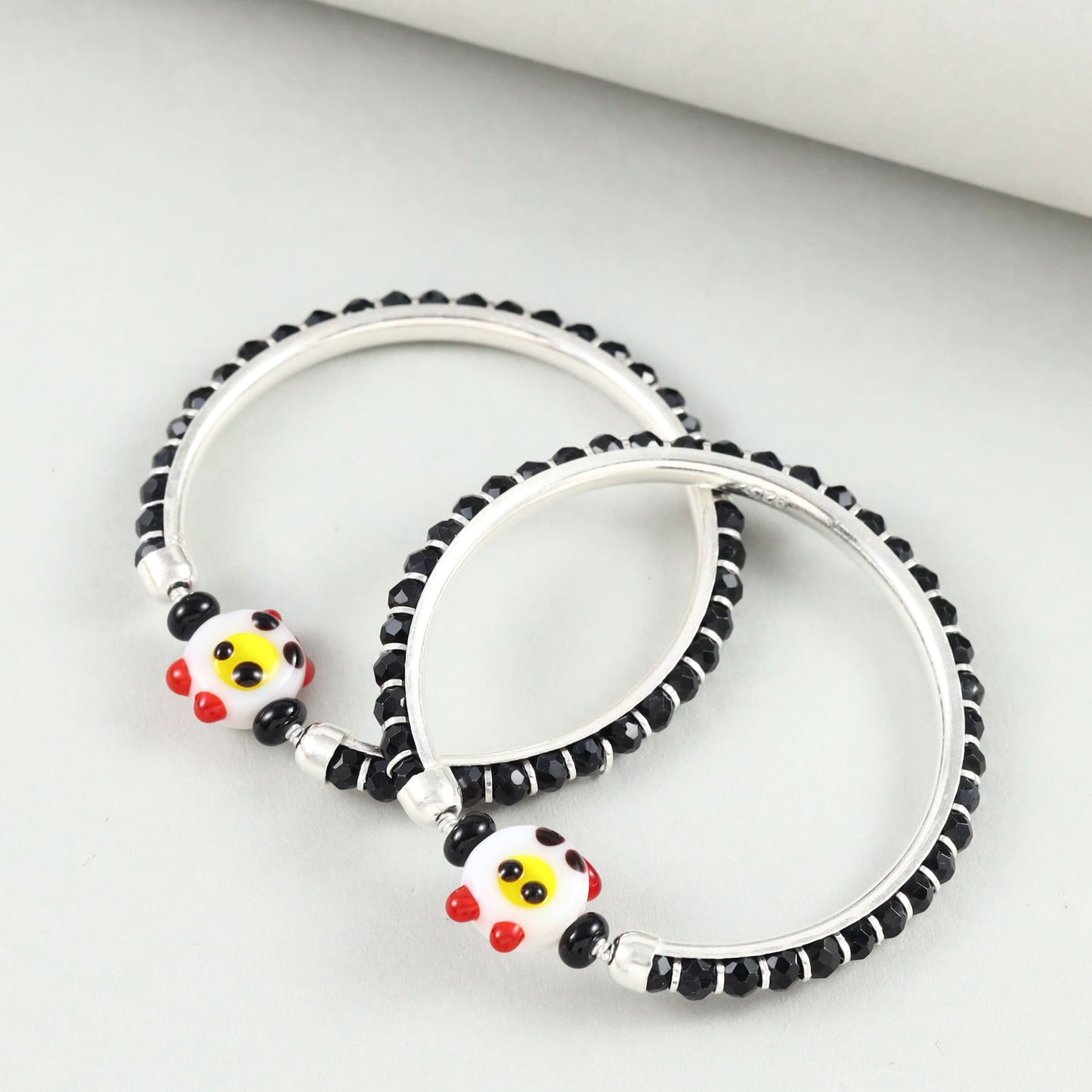 Sneha Silver Nazariya Bangles For Kids