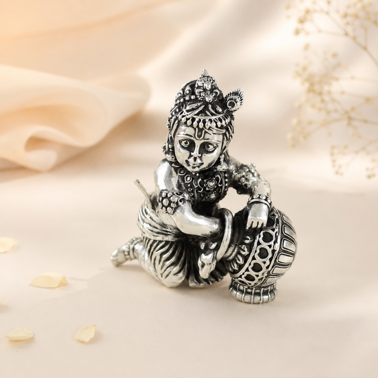 Lovely Ladoo Gopal Silver Idol