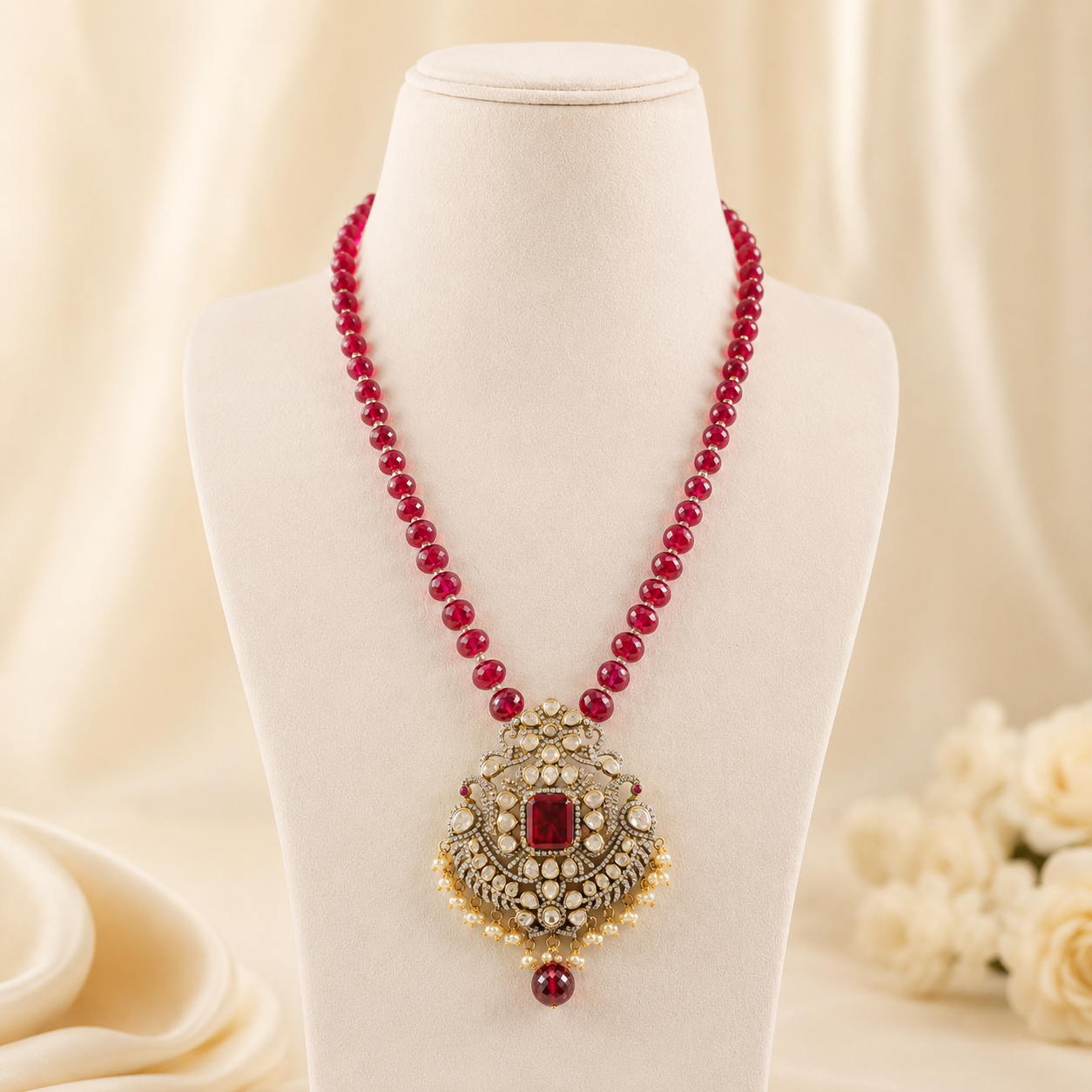 Padmavati Antique Silver Necklace