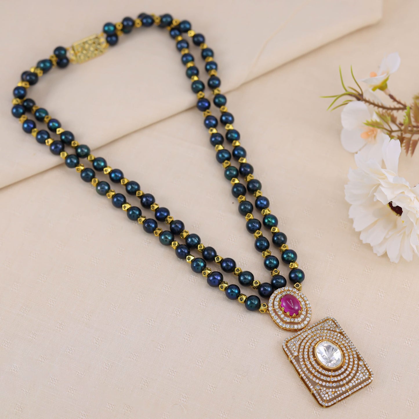 Bhavika Imperial Glow Silver Necklace