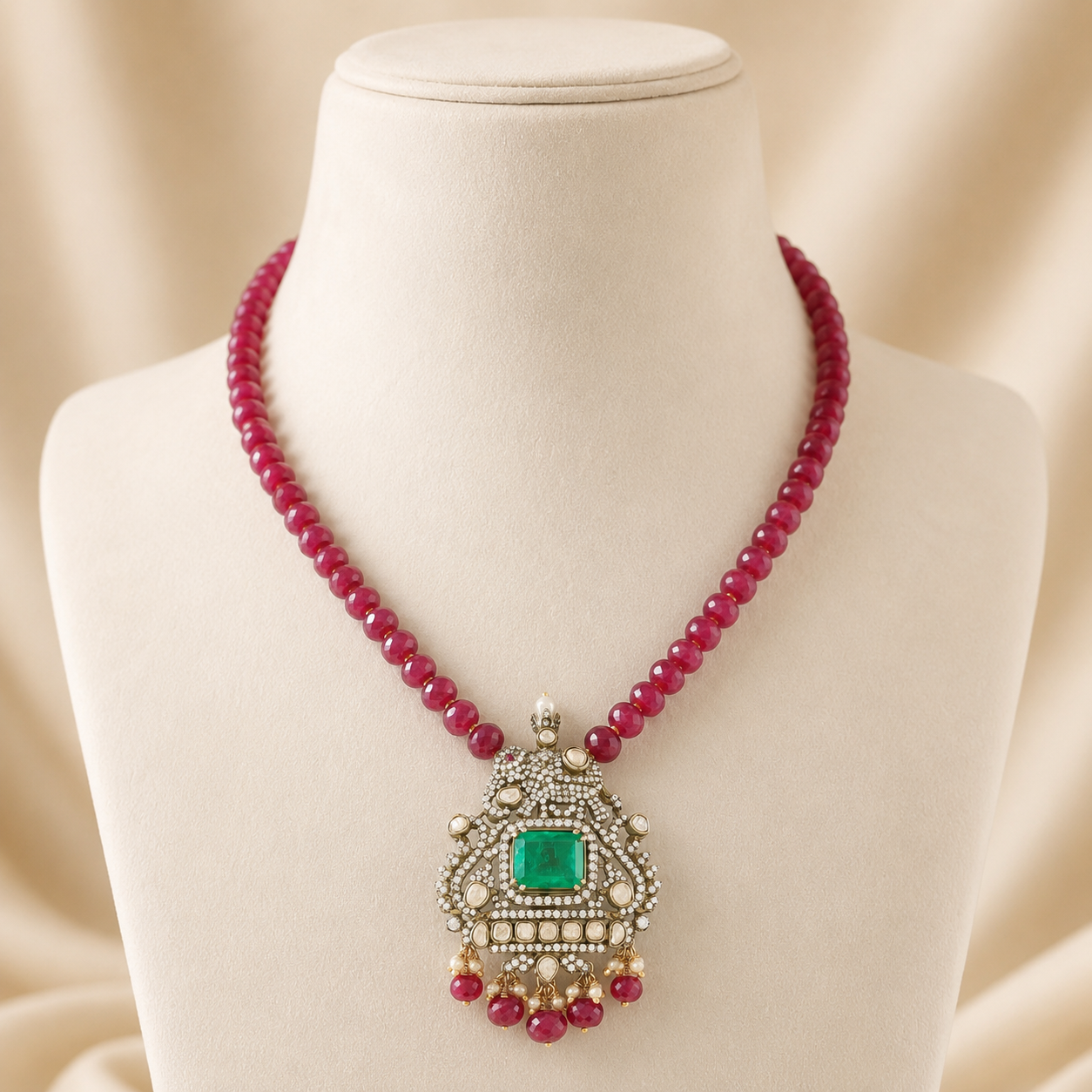 Himani Golden Finish Kundan Silver Necklace