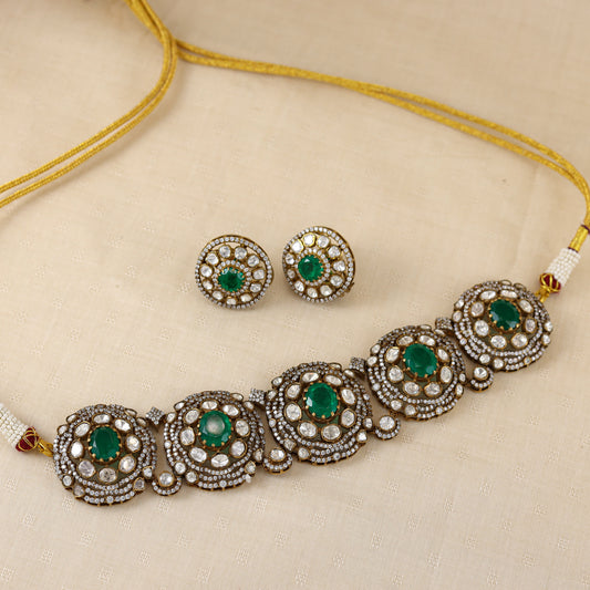 Regal Victorian Silver Necklace Set