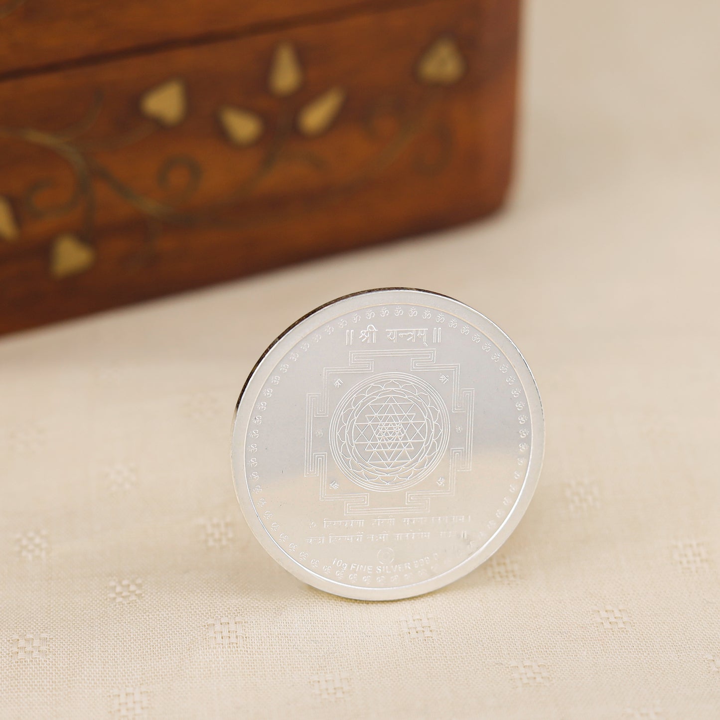 Lovely 10GM Laxmi Ganesha Silver Coin