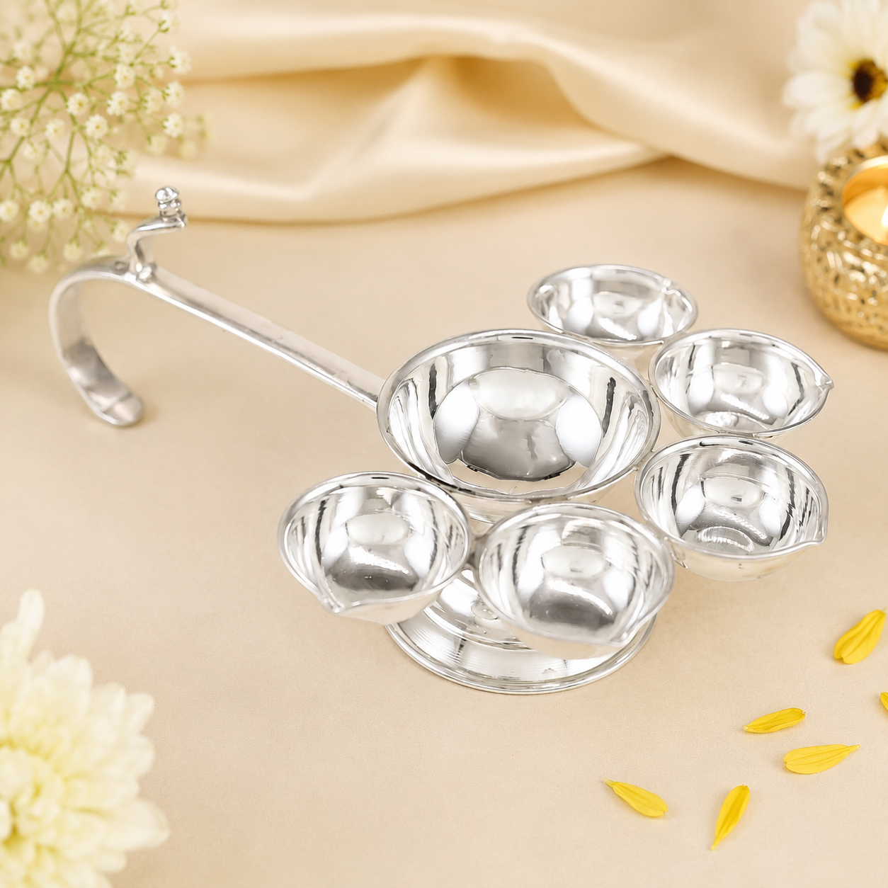 Elegant Silver Diya