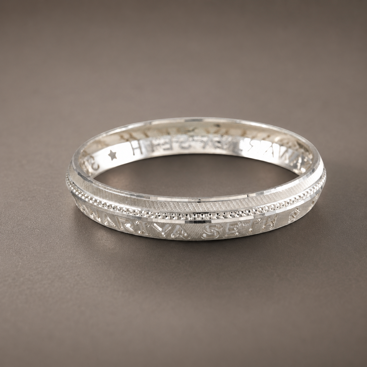 Eternal Shine Silver Kada For Him