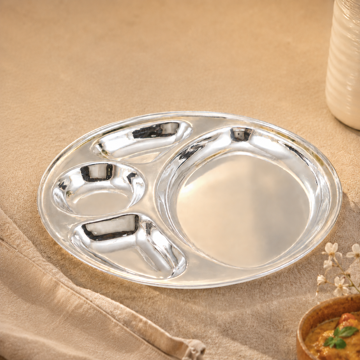 Classy Silver Meal Plate