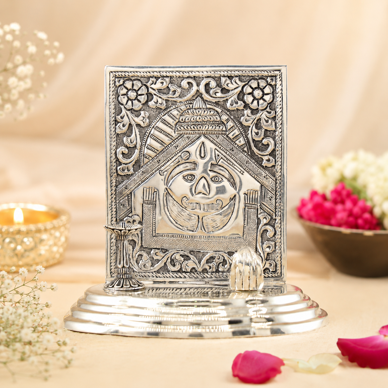 Precious Silver Dhupbatti-Stand