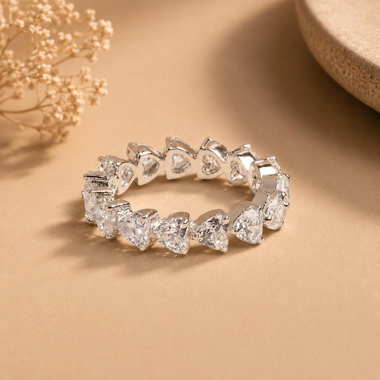 Dhriti Heart Designe Band Ring