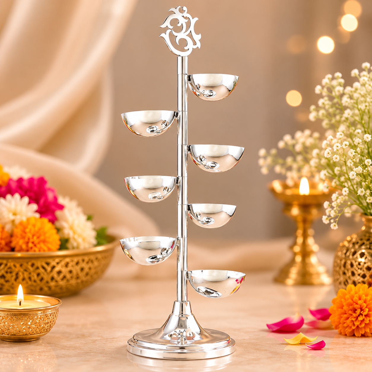 Charming Silver Diya