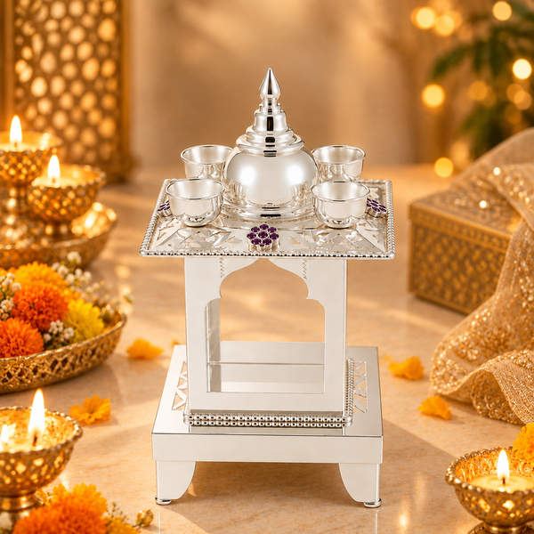Auspicious Pooja Silver Hatri