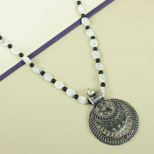 Zara Tribal Silver Necklace
