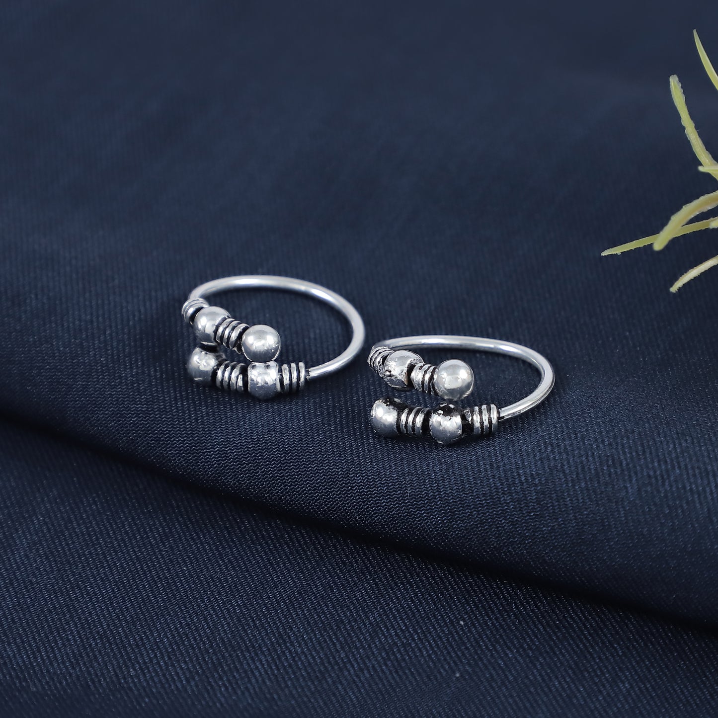 Kritika Heritage Bead Silver Toe Rings