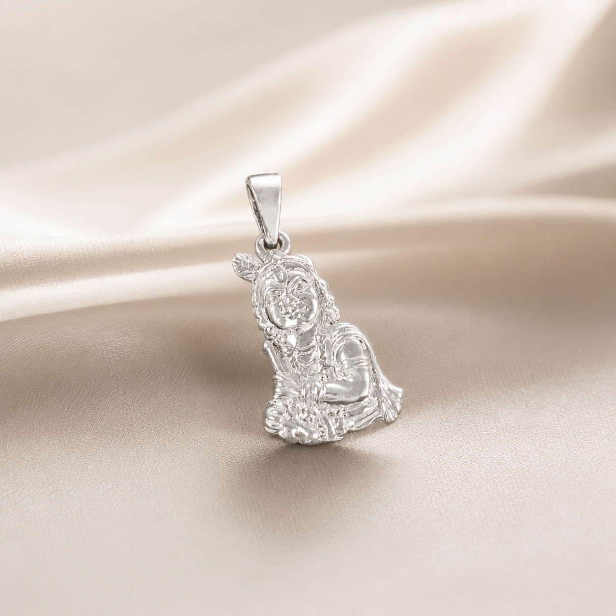 Divine Bal Krishna Silver Pendant