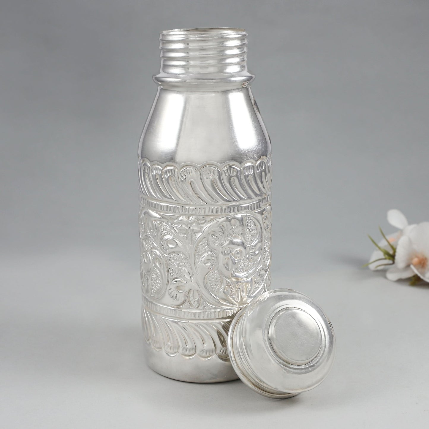 Classy Silver Baby Bottle