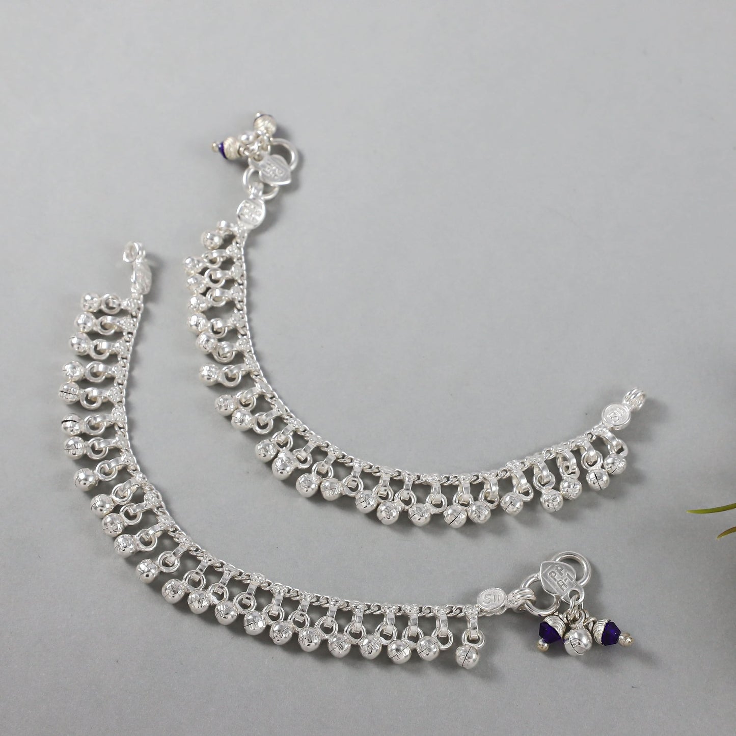 Eshani Silver Anklets For Kids