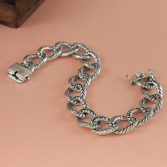 Nitin Ethereal Silver Bracelet For Him