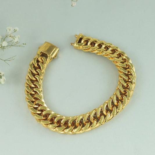 Manav Fancy Gold Bracelet For Him