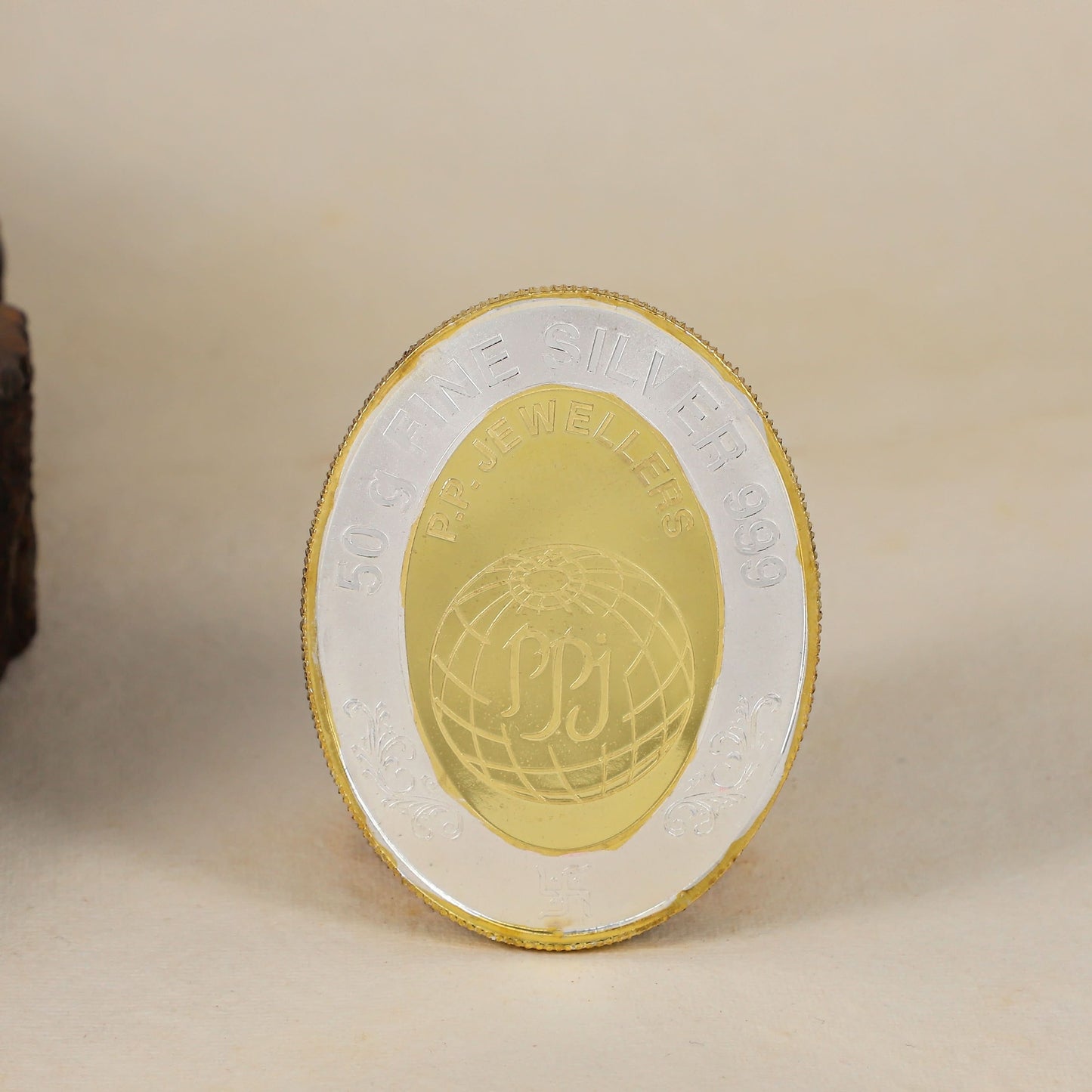 George Rajmudra Coin-Heritage silver coin, gold finish