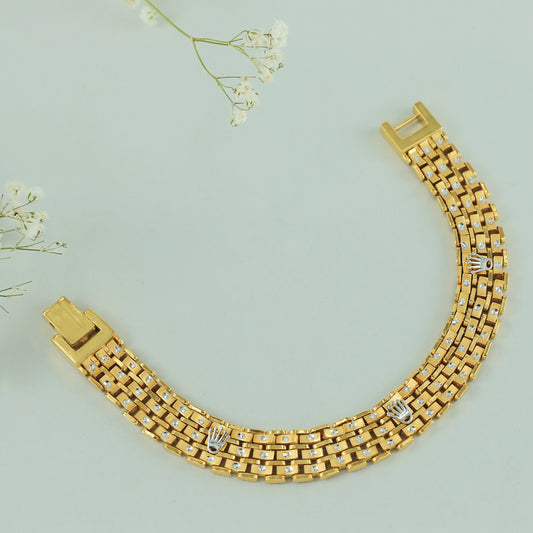 Rishaan Elegant Gold Bracelet For Him