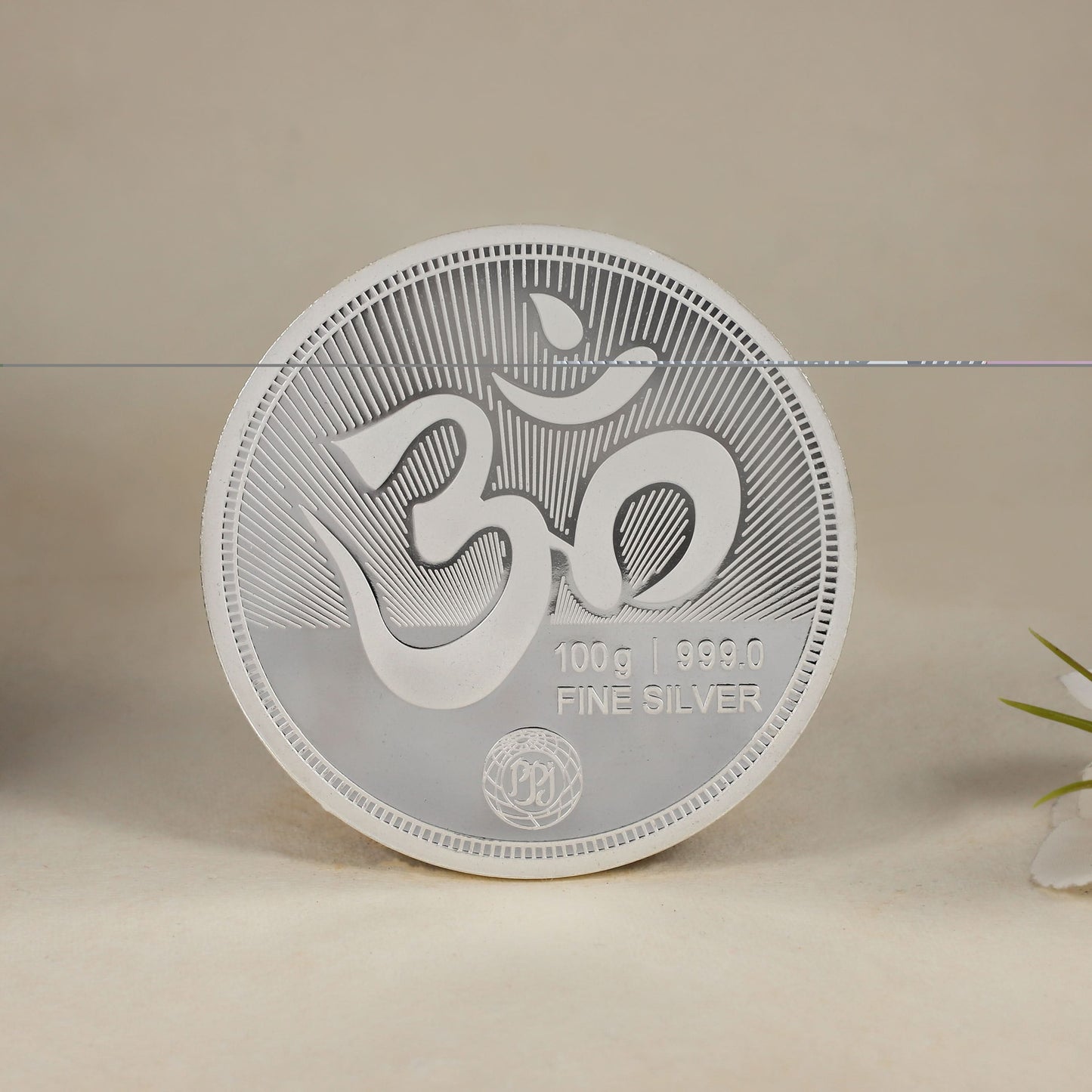 Shubh Labh Silver Coin-Divine blessings of Lakshmi-Ganesha