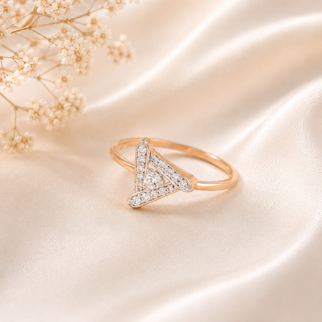 Saanvi Triangular Diamond Ring