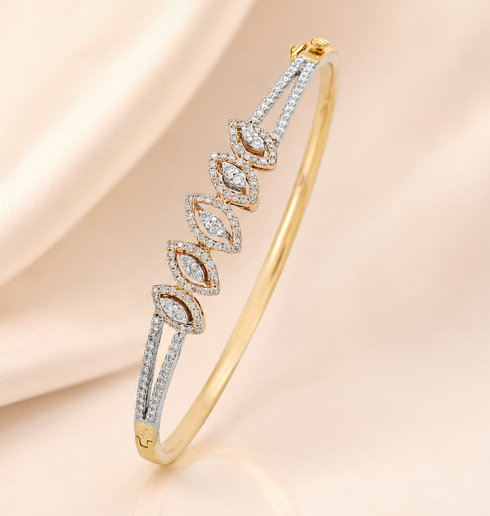 Neha Floral Design Diamond Bracelet