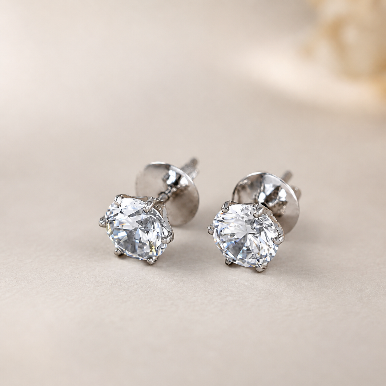 Dolly Solitaire Stud Earrings