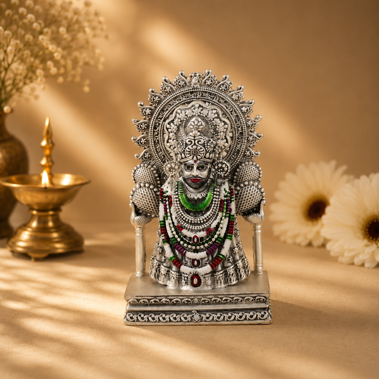 Divine Shrinathji Silver Idol