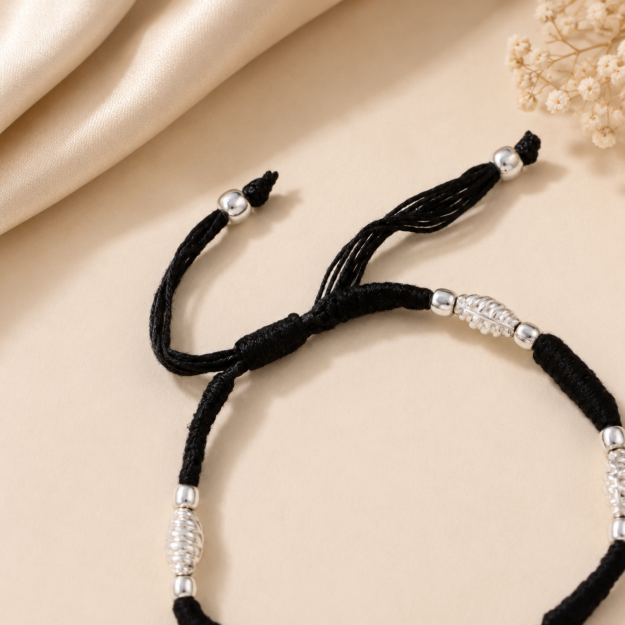 Neetu Traditional Color Charm Silver Anklets