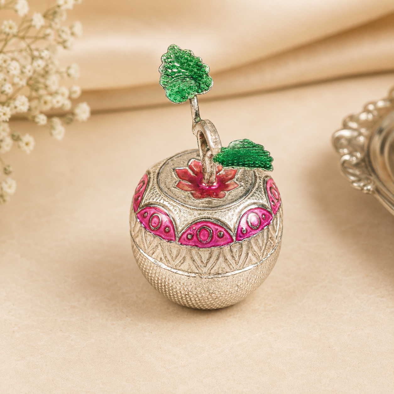 Colorful Design Silver Box