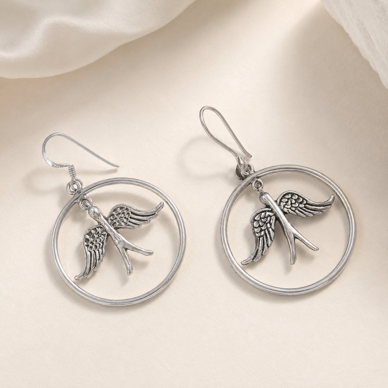 Myra Flying Bird Silver Earrings
