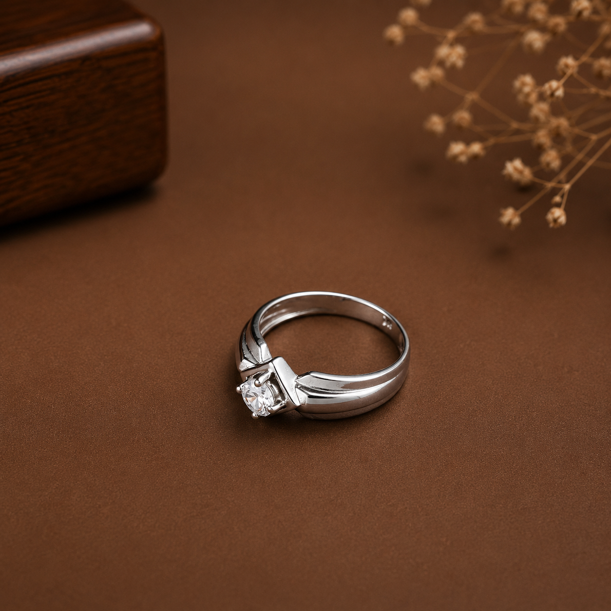 Daksh Elegant Shine Silver Ring For Him