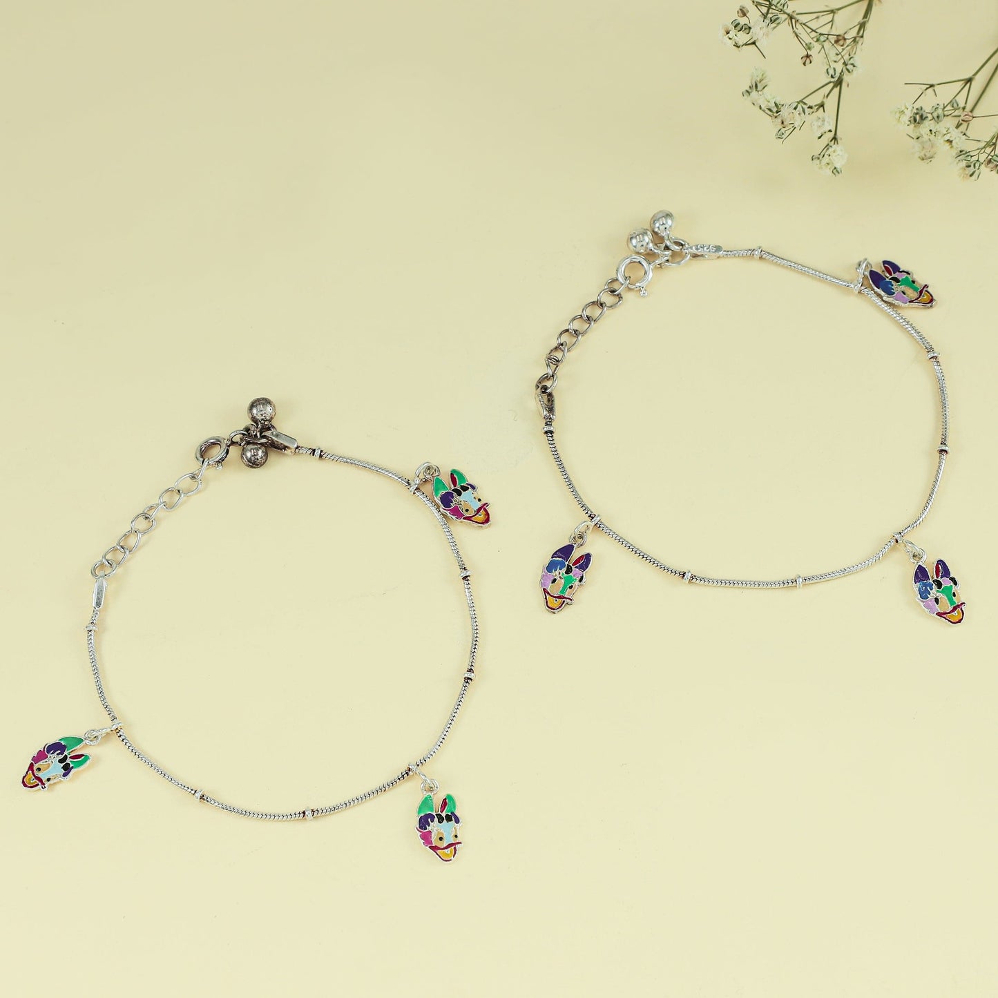 Swathi Silver Anklets For Kids