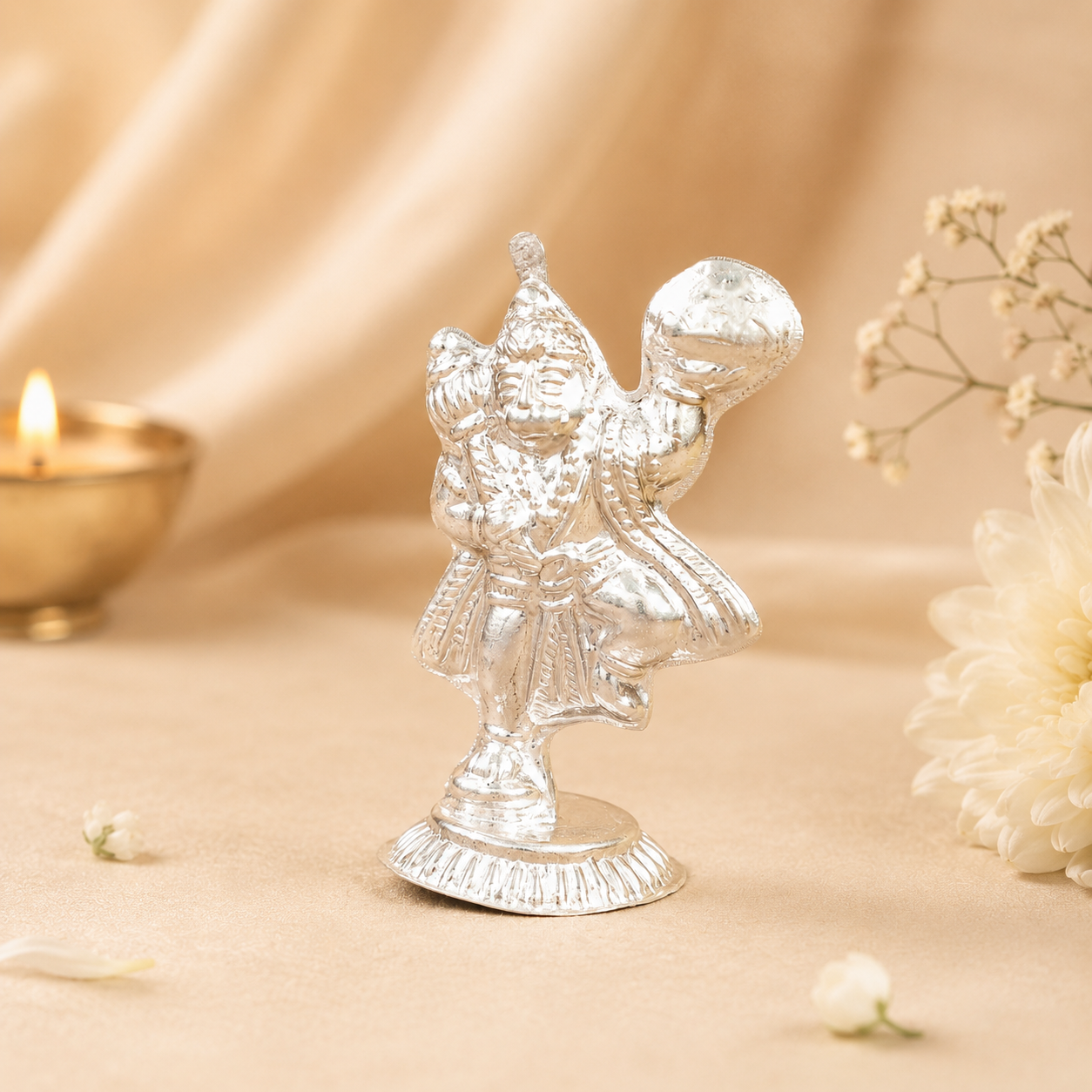 Precious Hanuman Silver Idol
