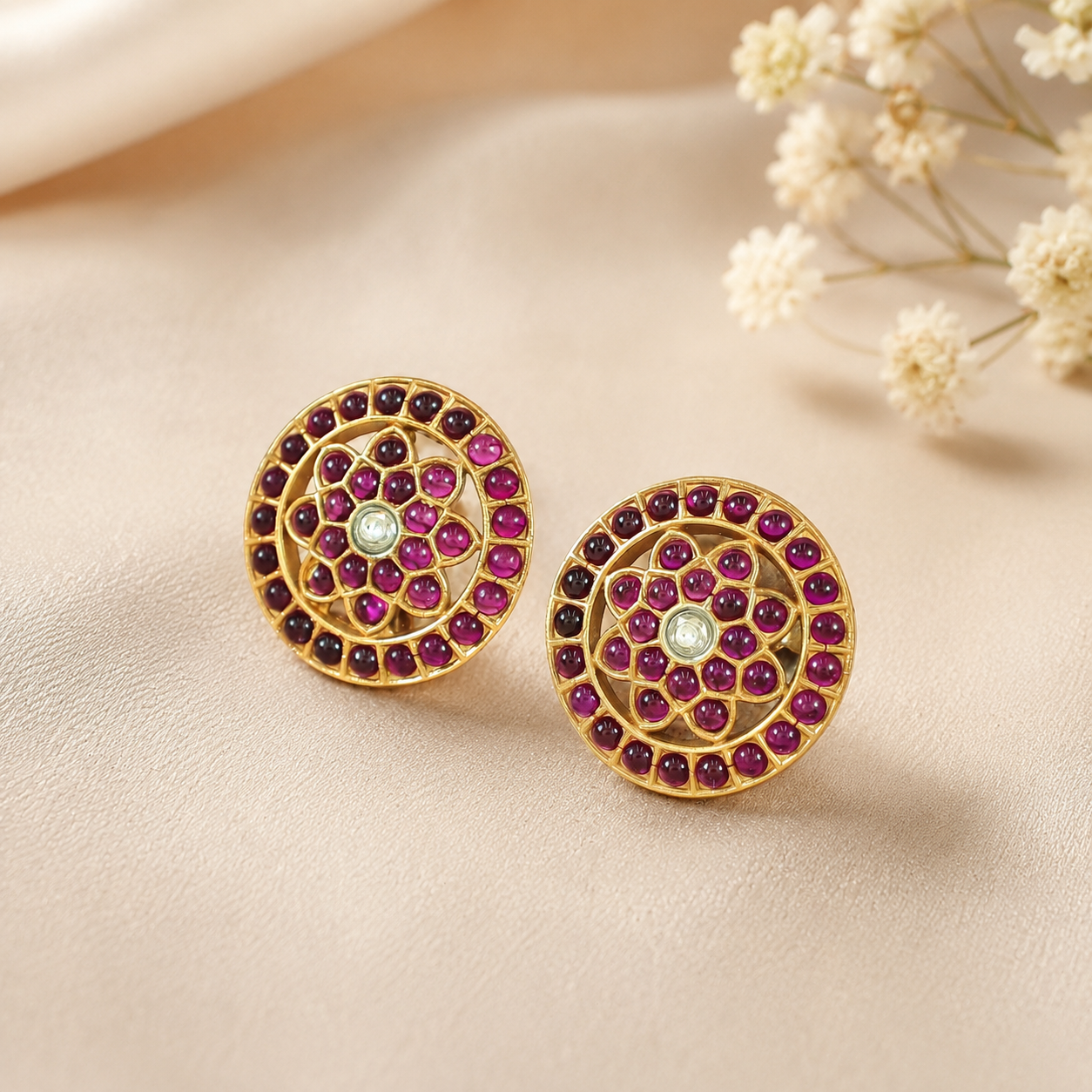 Zivara Ethnic Elegance Silver Earrings