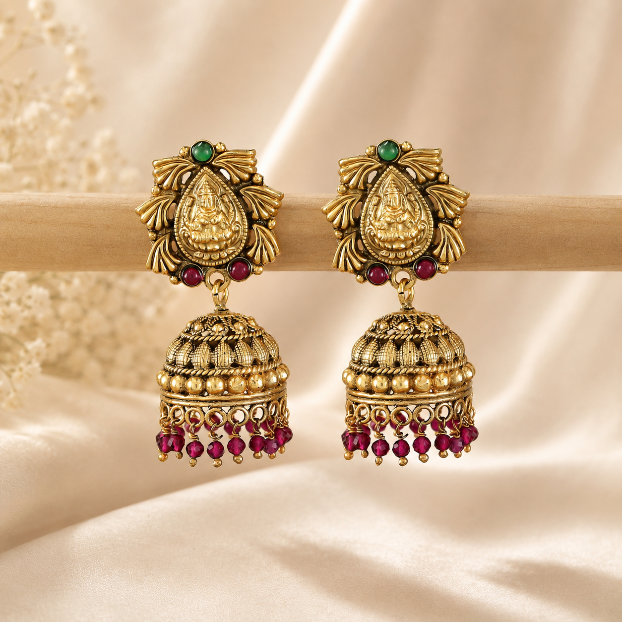 Lakshmika Temple Silver Jhumki