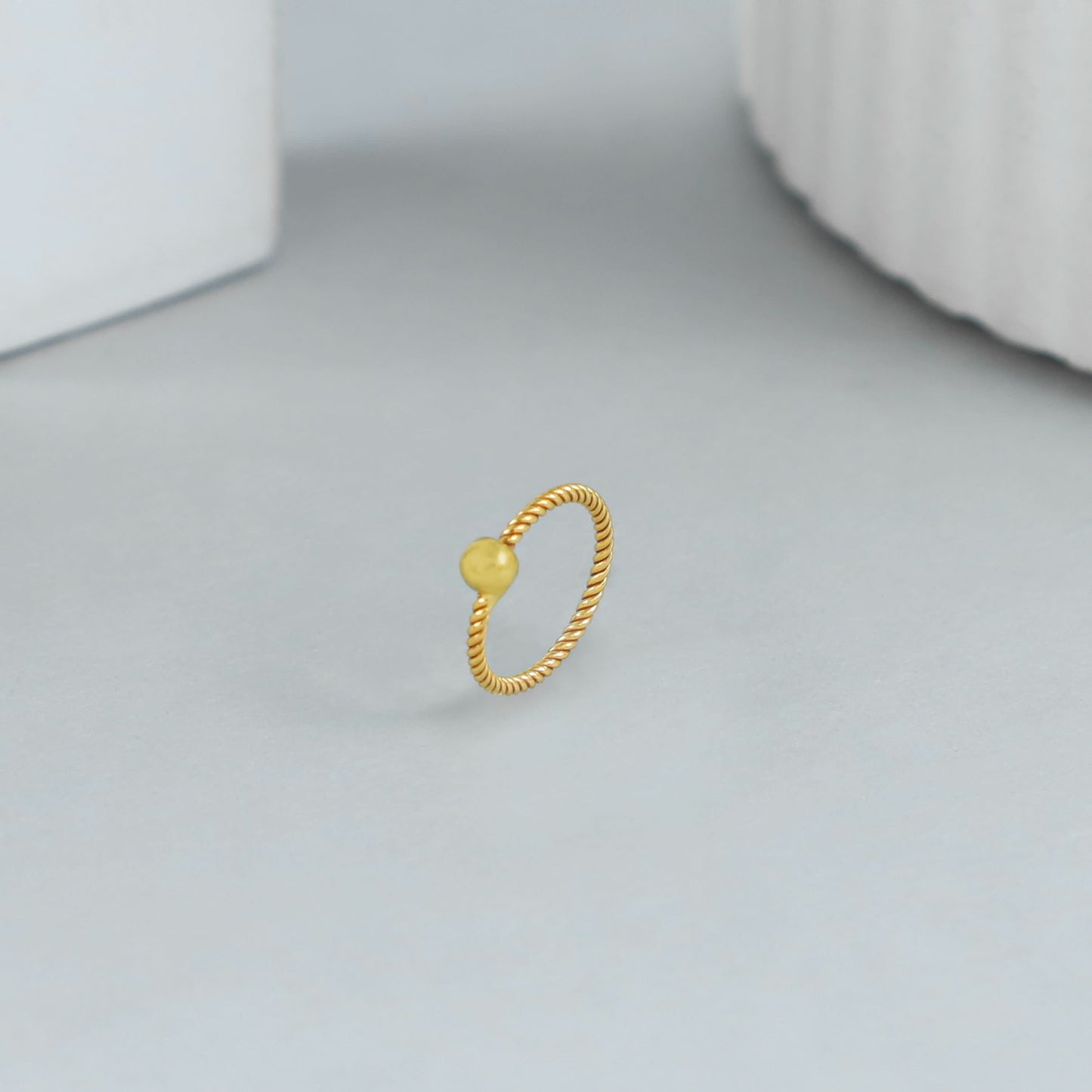 Nandini Twisted Gold Nose Ring