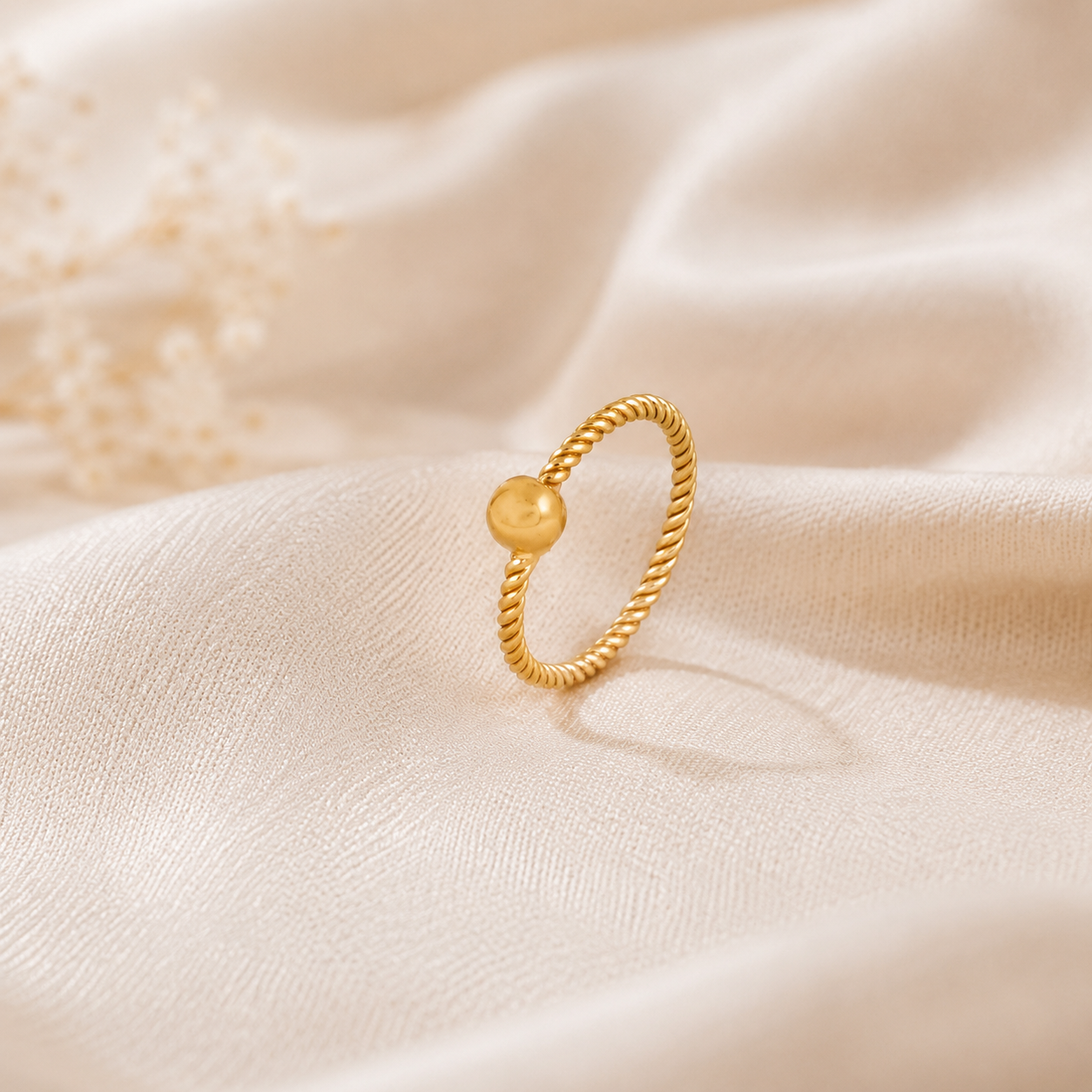 Nandini Twisted Gold Nose Ring