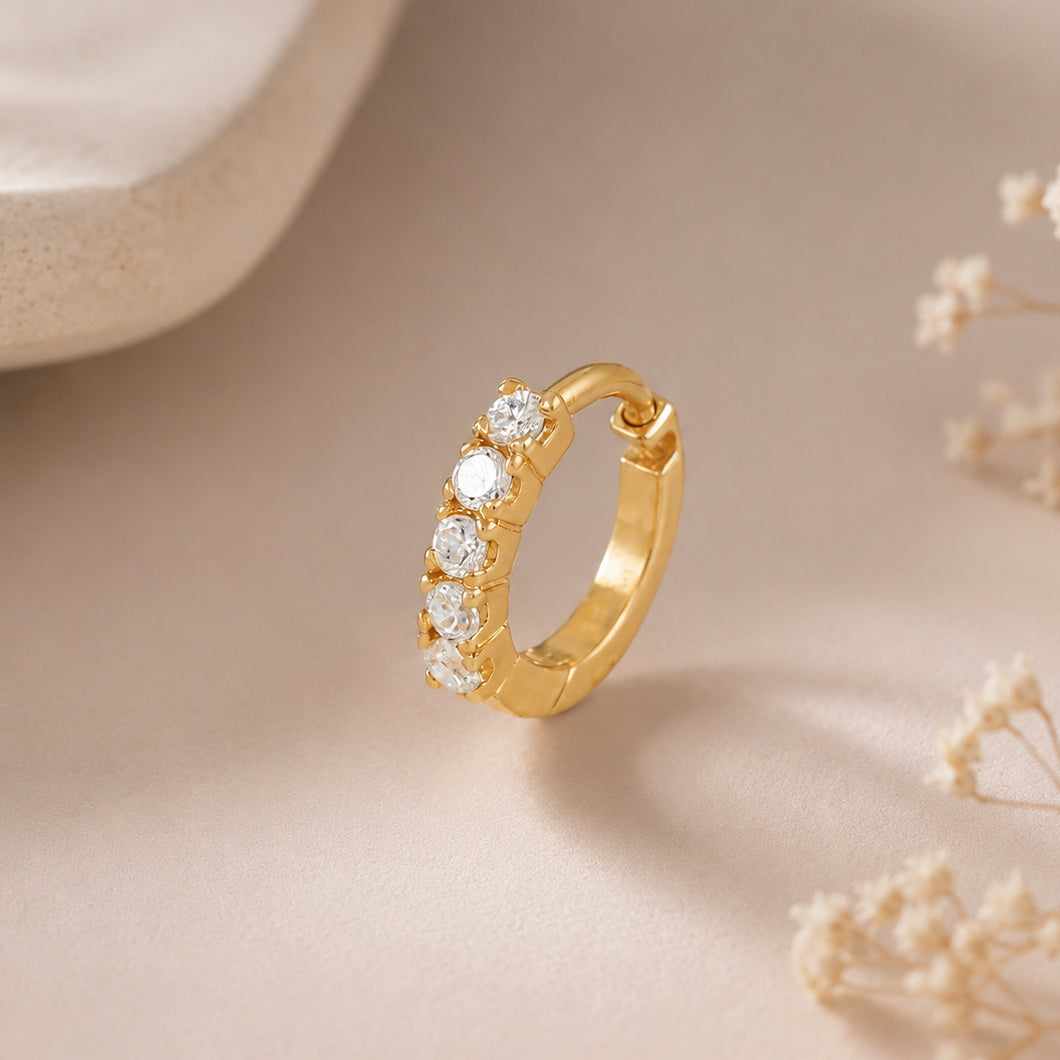 Shine Hoop Gold Nose Ring